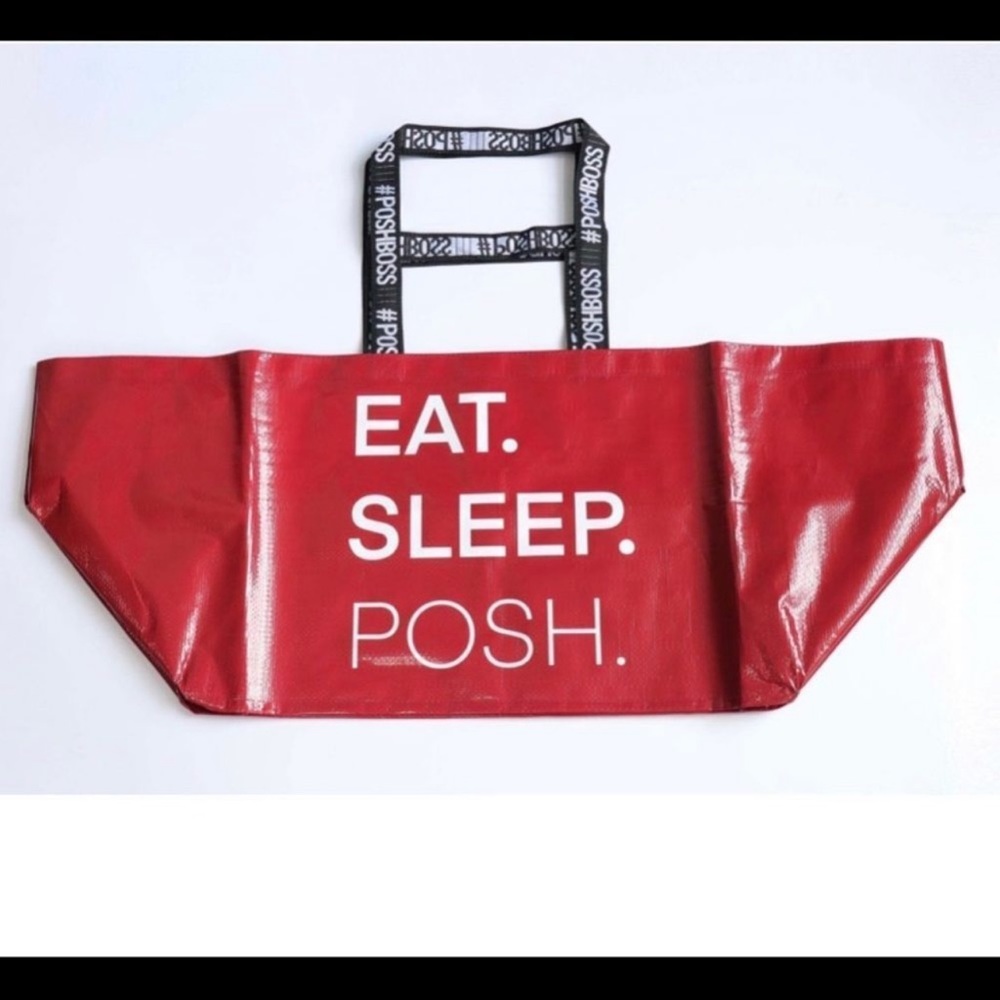 Set of 2 Utility oversized Tarp IKEA-like Tote Bags, Eat Sleep Posh, #Po…